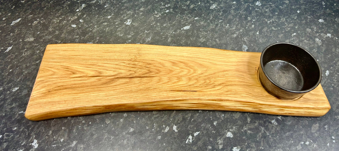 Serving Board with 12cm Oxide bowl (1Ox12-1382)