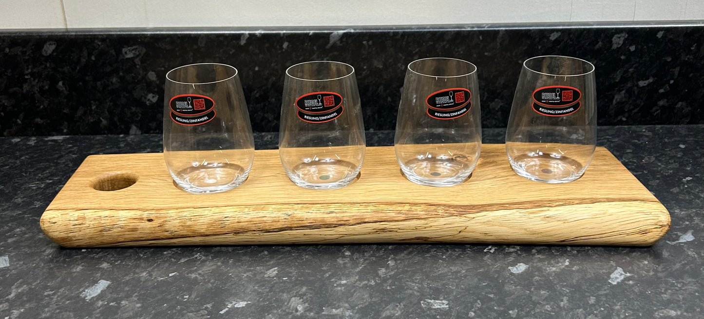 Tasting Flight with 4 Riedel White Wine Glasses (4ww-852)