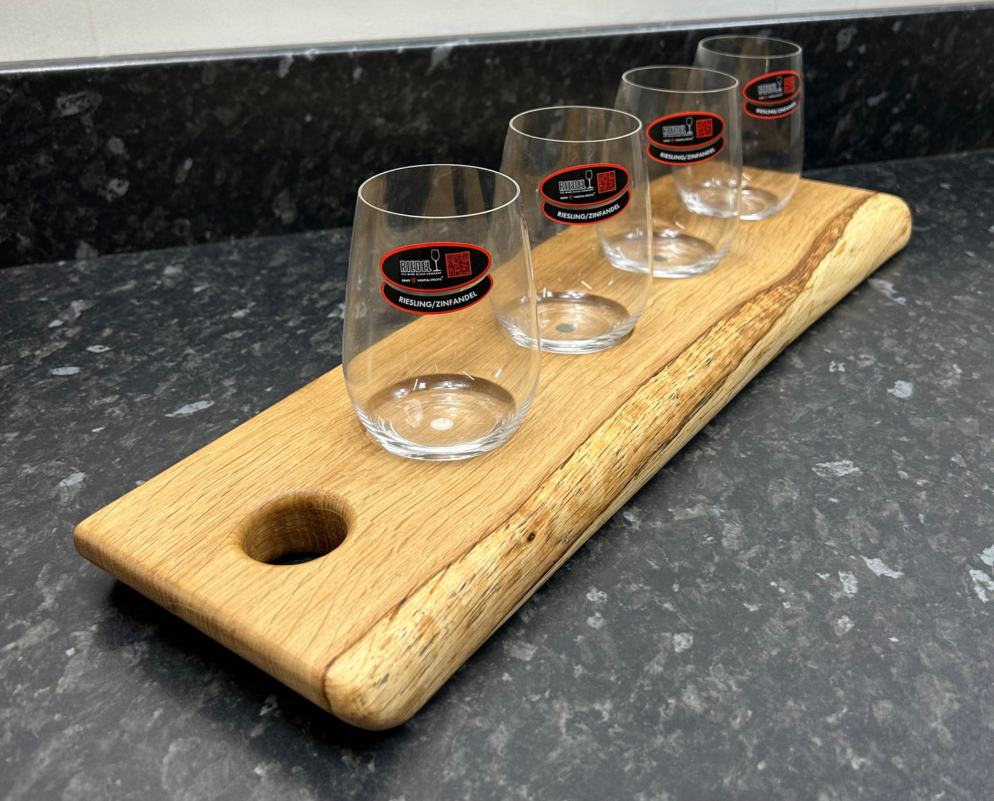 Tasting Flight with 4 Riedel White Wine Glasses (4ww-852)