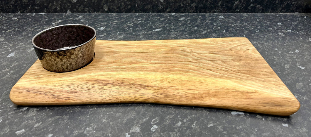 Serving Board with 12cm Oxide bowl (1Ox12-1026)