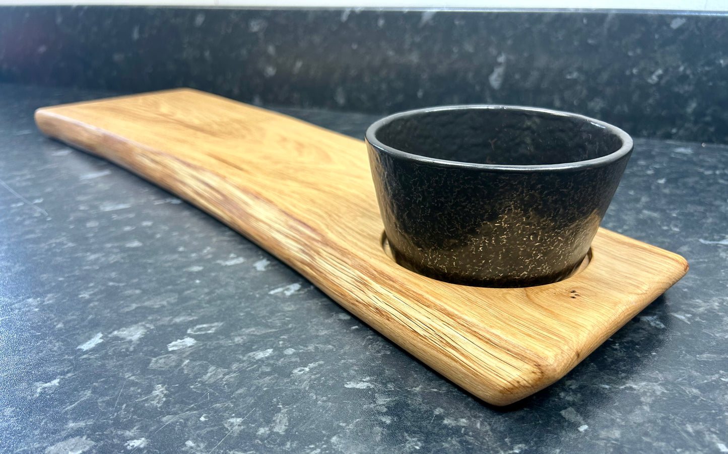 Serving Board with 12cm Oxide bowl (1Ox12-1382)
