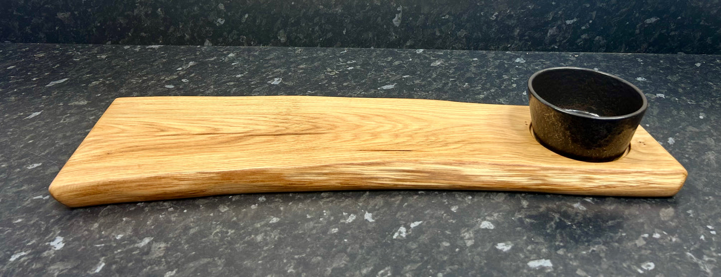 Serving Board with 12cm Oxide bowl (1Ox12-1382)