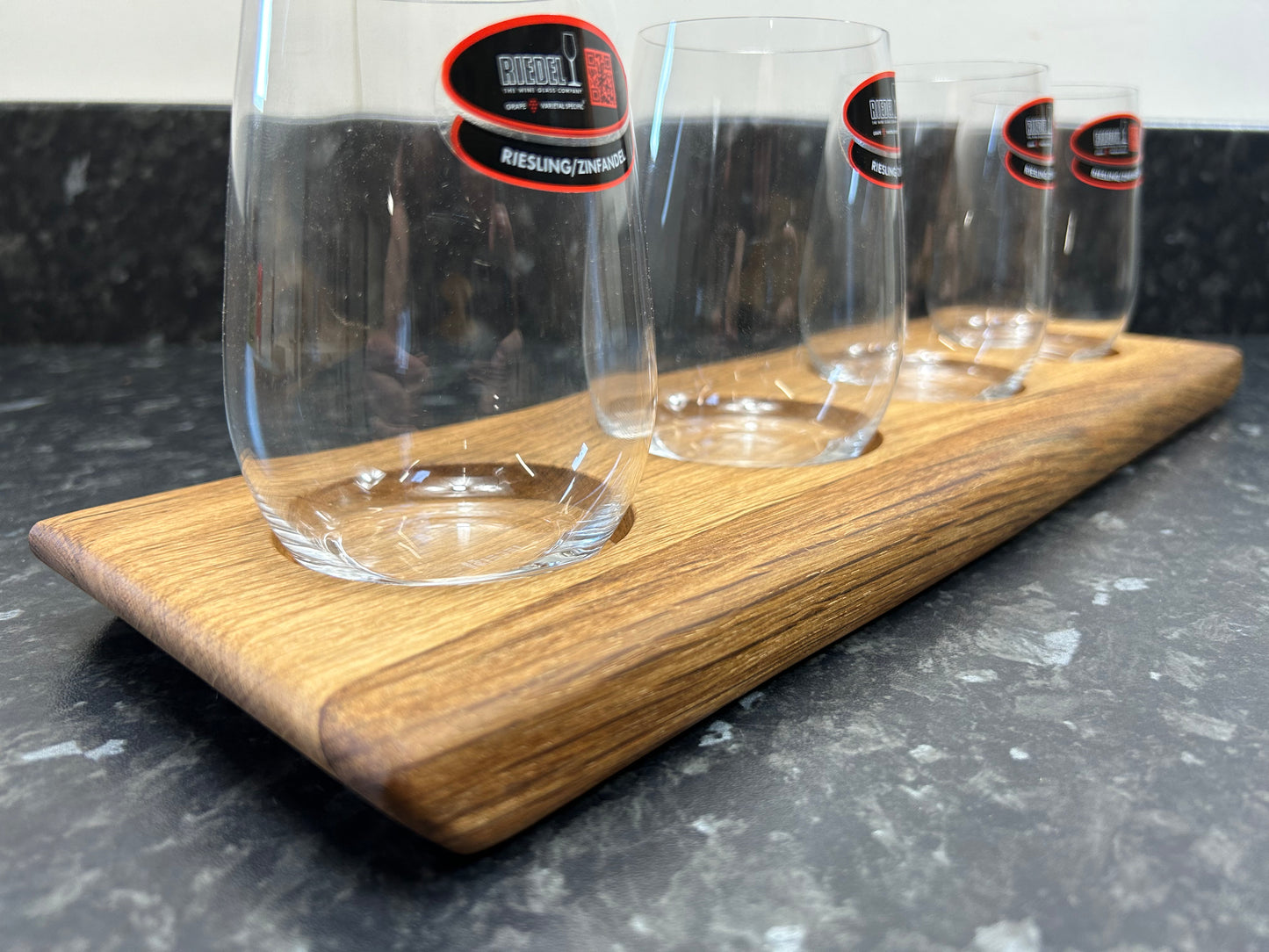 Tasting Flight with 4 Riedel White Wine Glasses (4ww-738)