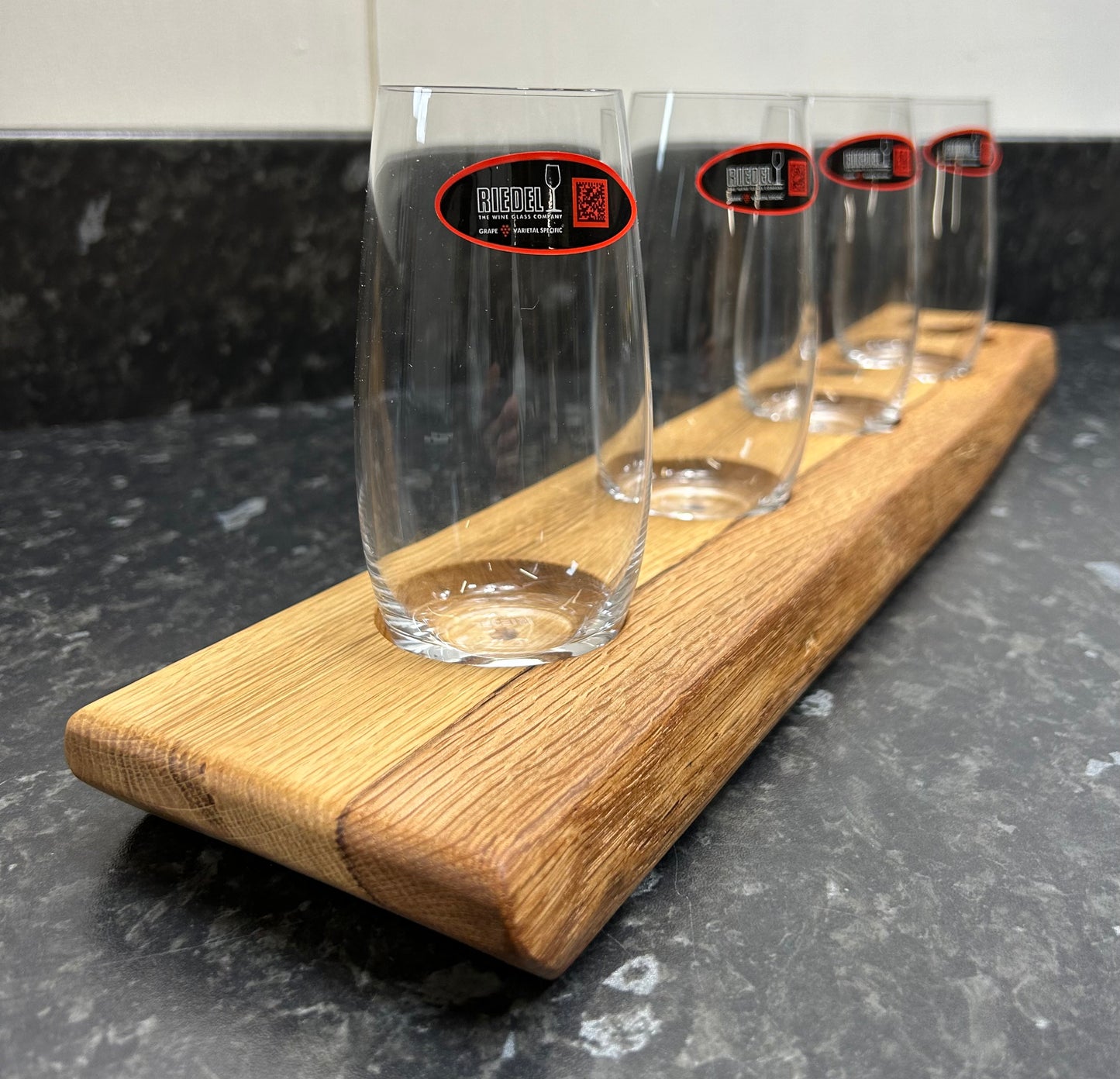 Tasting Flight with 4 Riedel Champagne Glasses (4Cp-664)