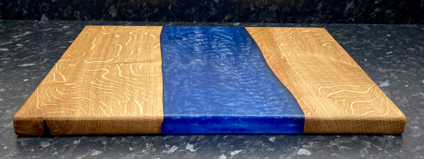 Oak & Blue Resin "Stream" Serving Board (Str-1171)