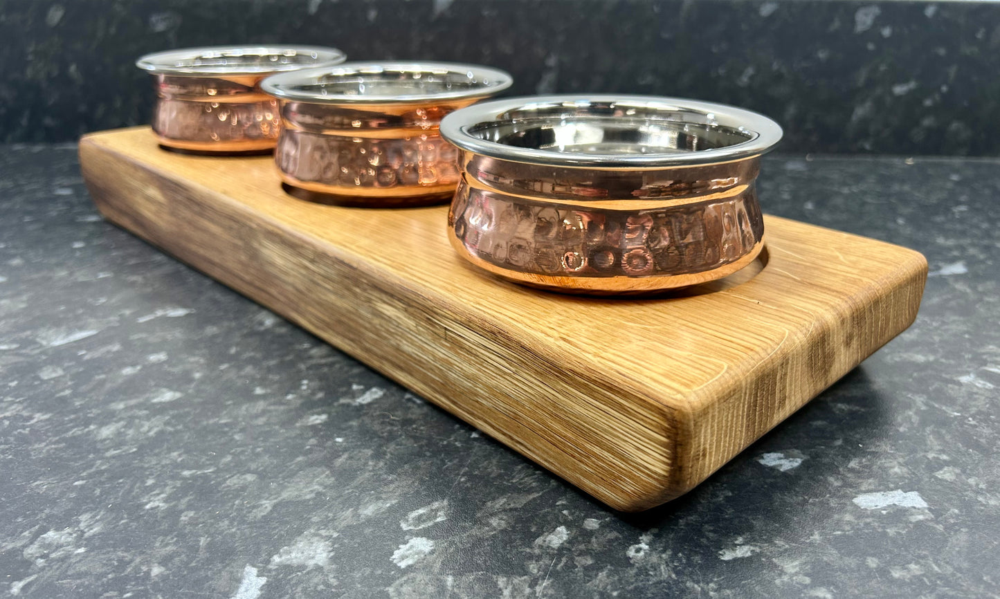 Serving Board with Copper dishes (3cbd-1384)