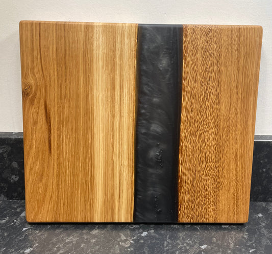 Oak & Black Pearl Resin Serving Board (Str-1317)