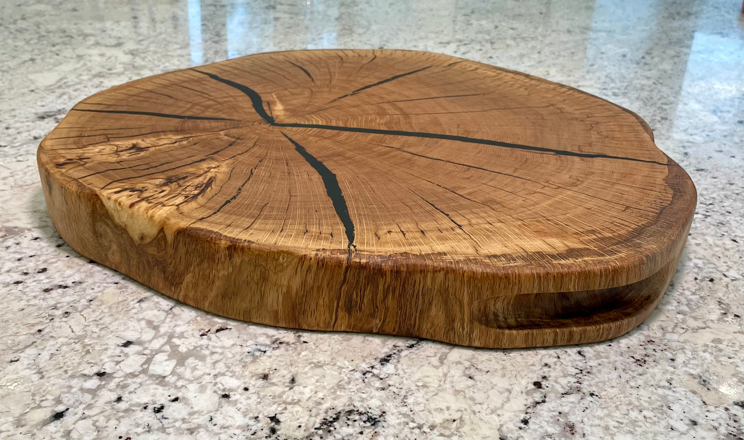 End Grain Oak & Resin Board (Egr-1252)