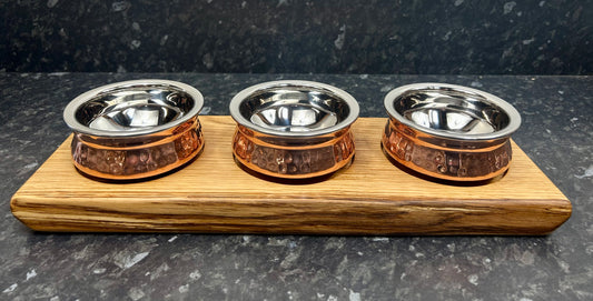 Serving Board with Copper dishes (3cbd-1385)