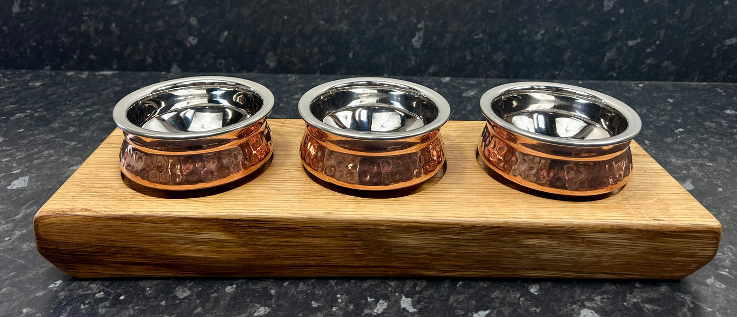 Serving Board with Copper dishes (3cbd-1384)