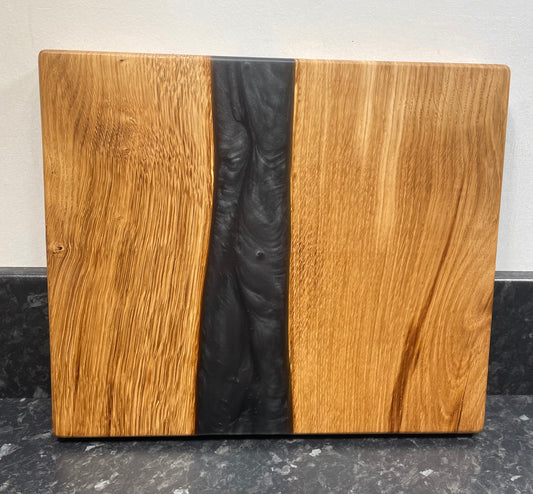 Oak & Black Pearl Resin Serving Board (Str-1315)