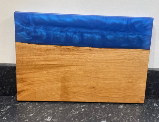 Oak & Ocean Blue Resin Serving Board (Str-1320)