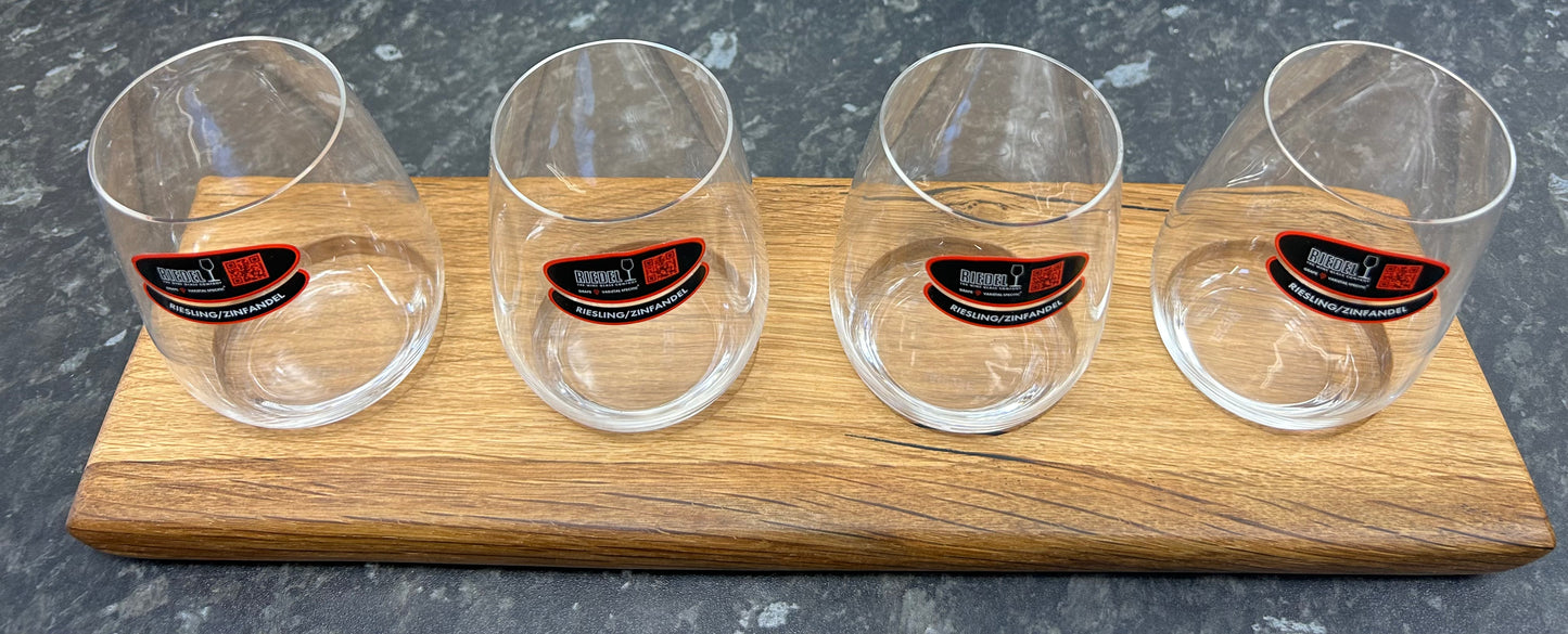 Tasting Flight with 4 Riedel White Wine Glasses (4ww-738)