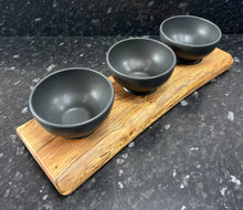 Load image into Gallery viewer, Serving Board with 3 Carbon 13.5cm Bowls (3ftd-660)
